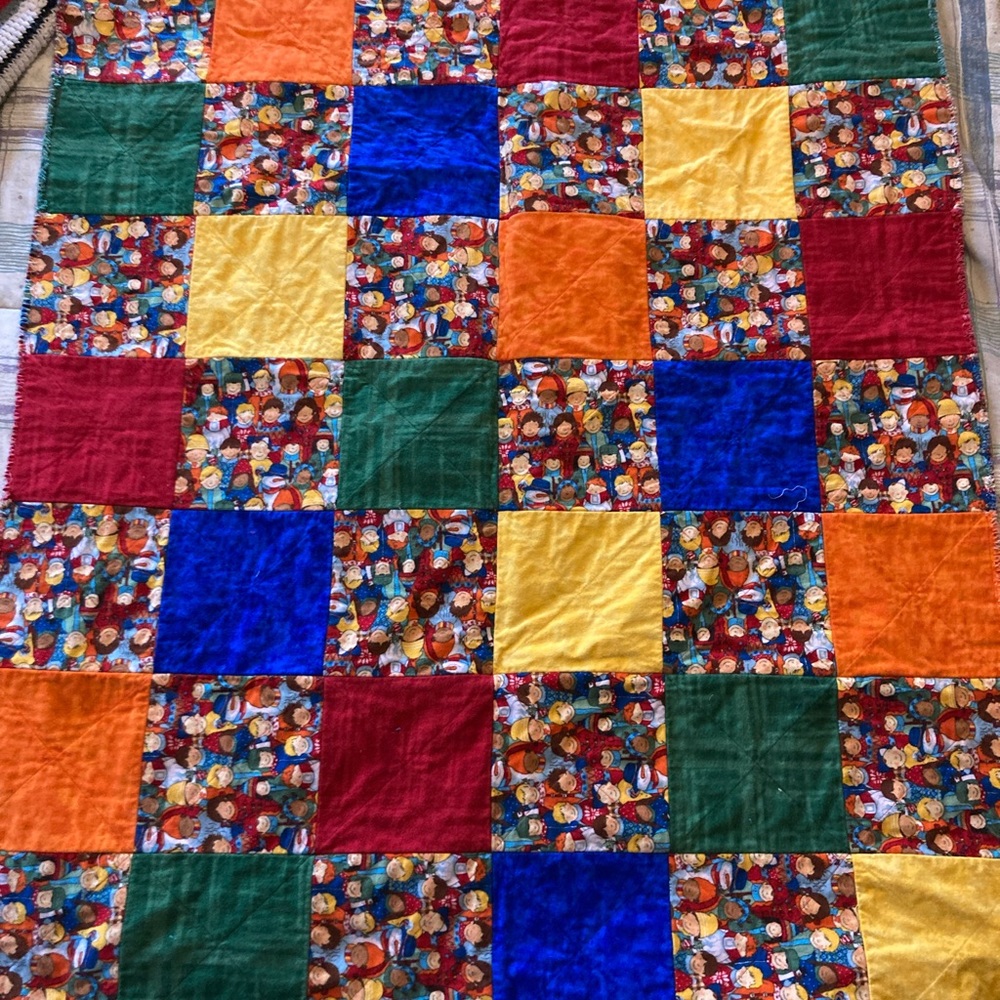 New rag quilt 55” x 41” - Picture 3 of 4